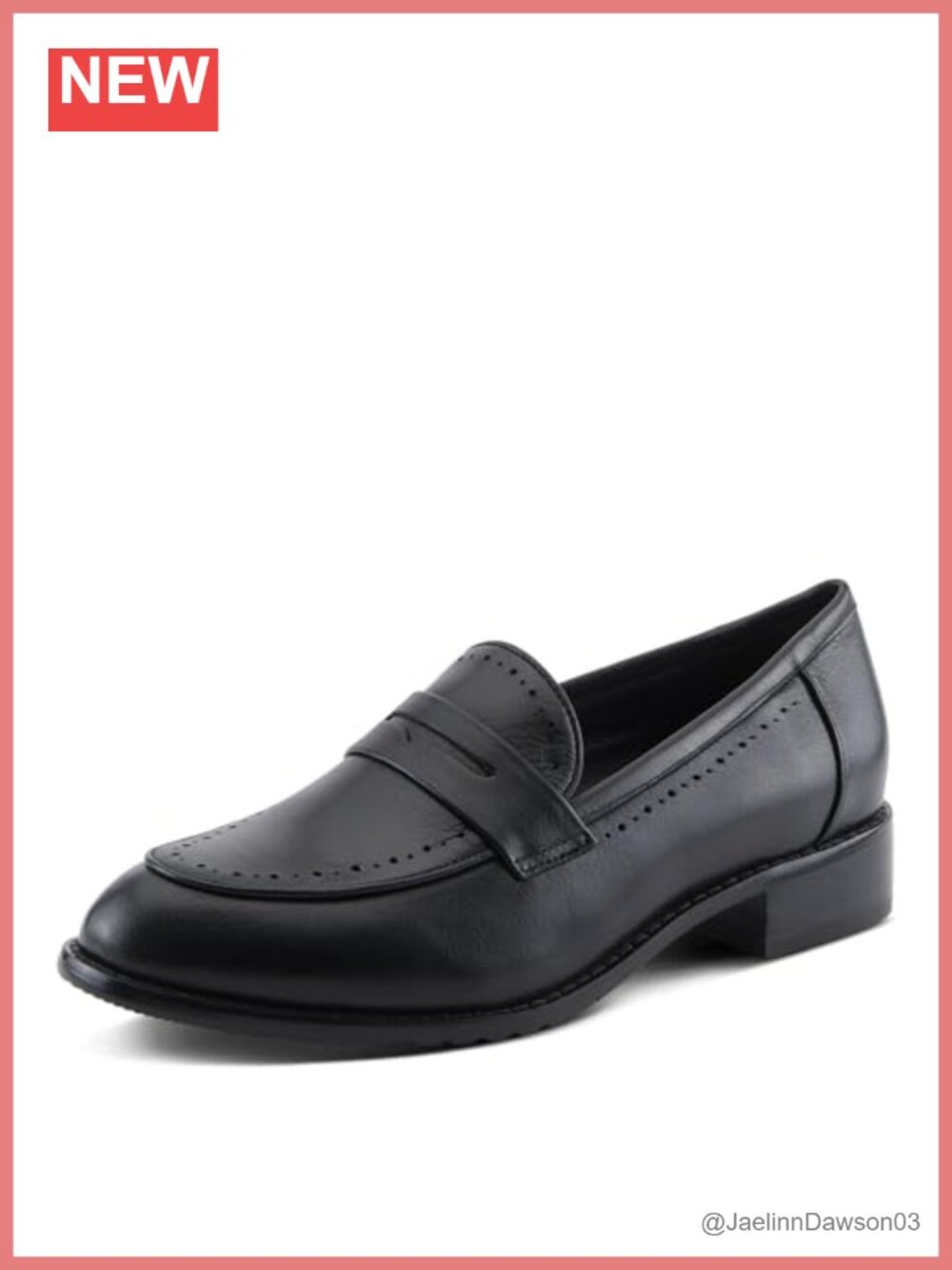 Leather Penny Loafer Women's Loafette Low Heel Slip-On with Arch Support